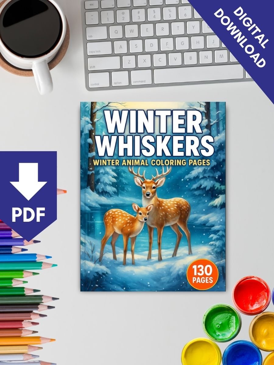 Winter Whiskers – 130 Winter Animal Coloring Pages - Image 2