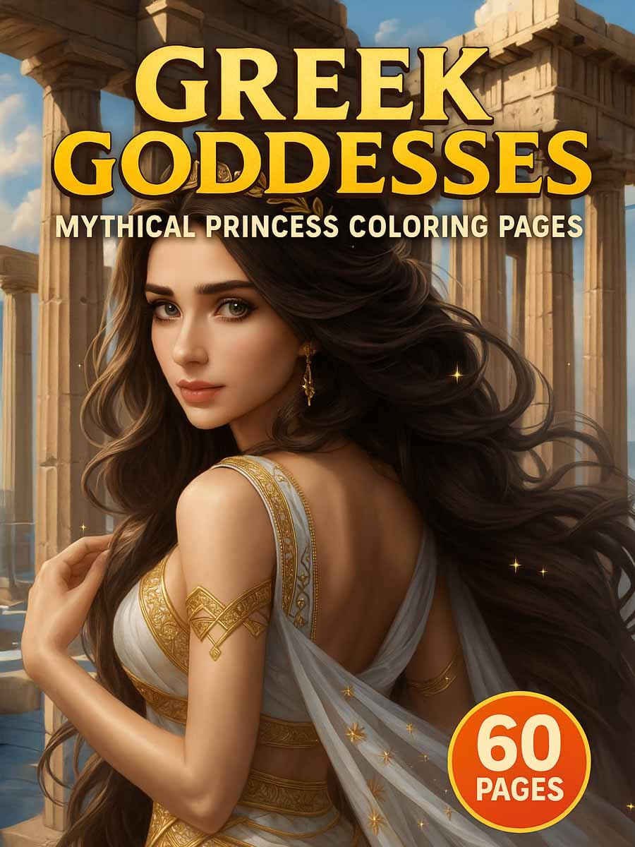 Greek Goddesses – 60 Mythical Princess Coloring Pages