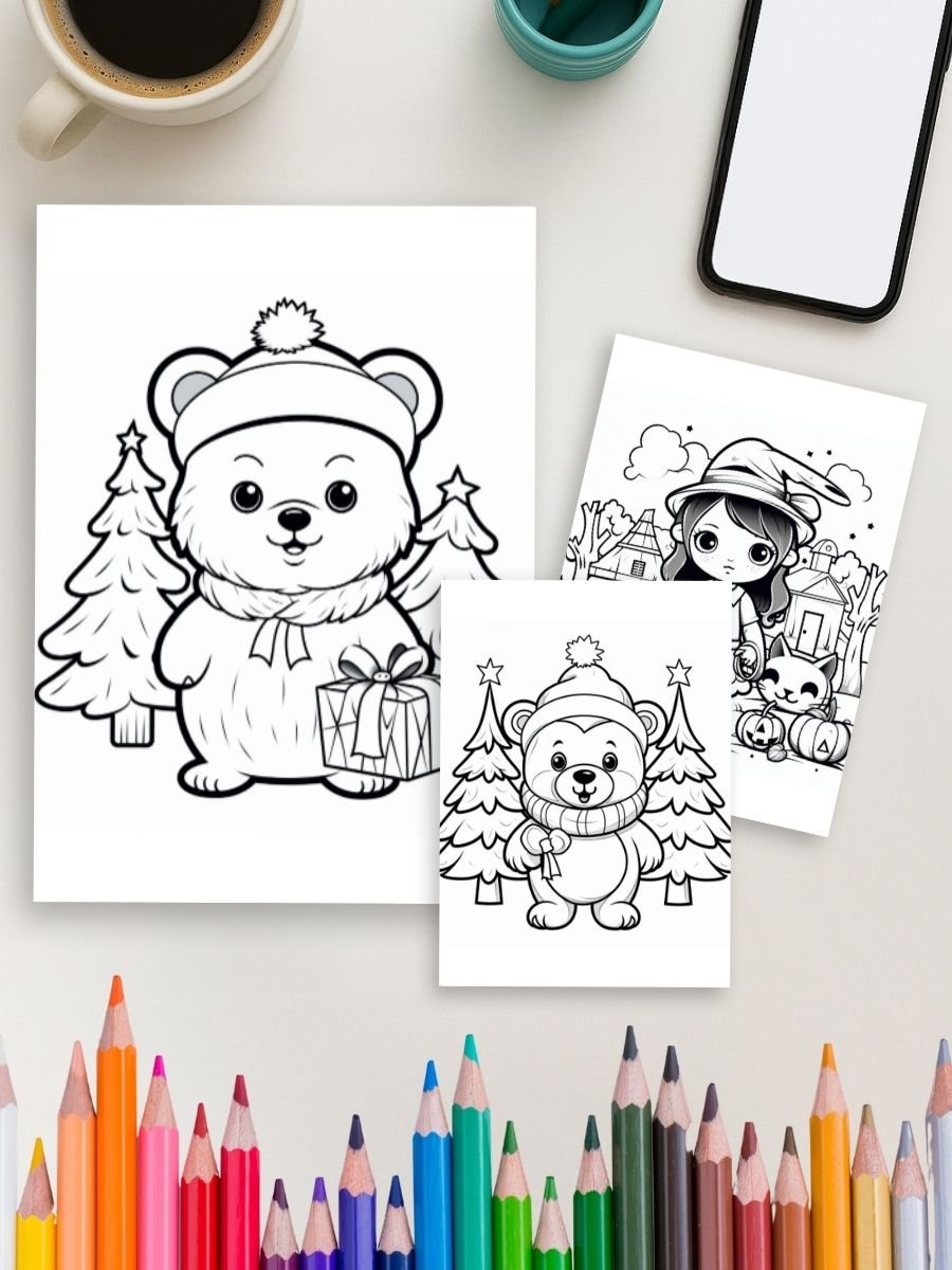 Holiday Fun Pack – 60 Kids Holiday-Themed Coloring Pages - Image 4