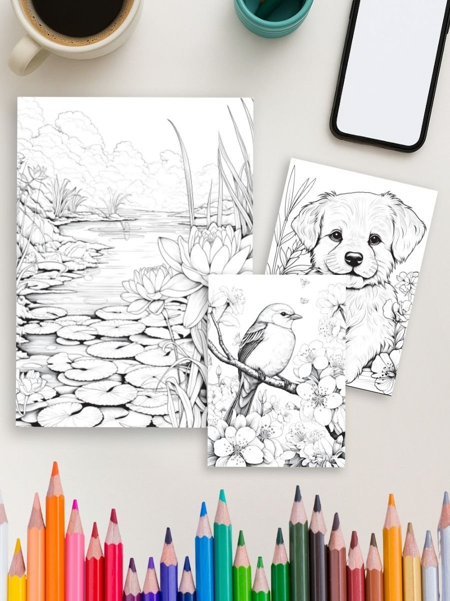 Springtime Wonders – 50 Joyful Coloring Pages - Image 4