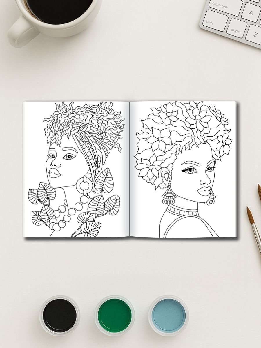 Beautifully Bold – 48 Black Girl Coloring Pages - Image 3