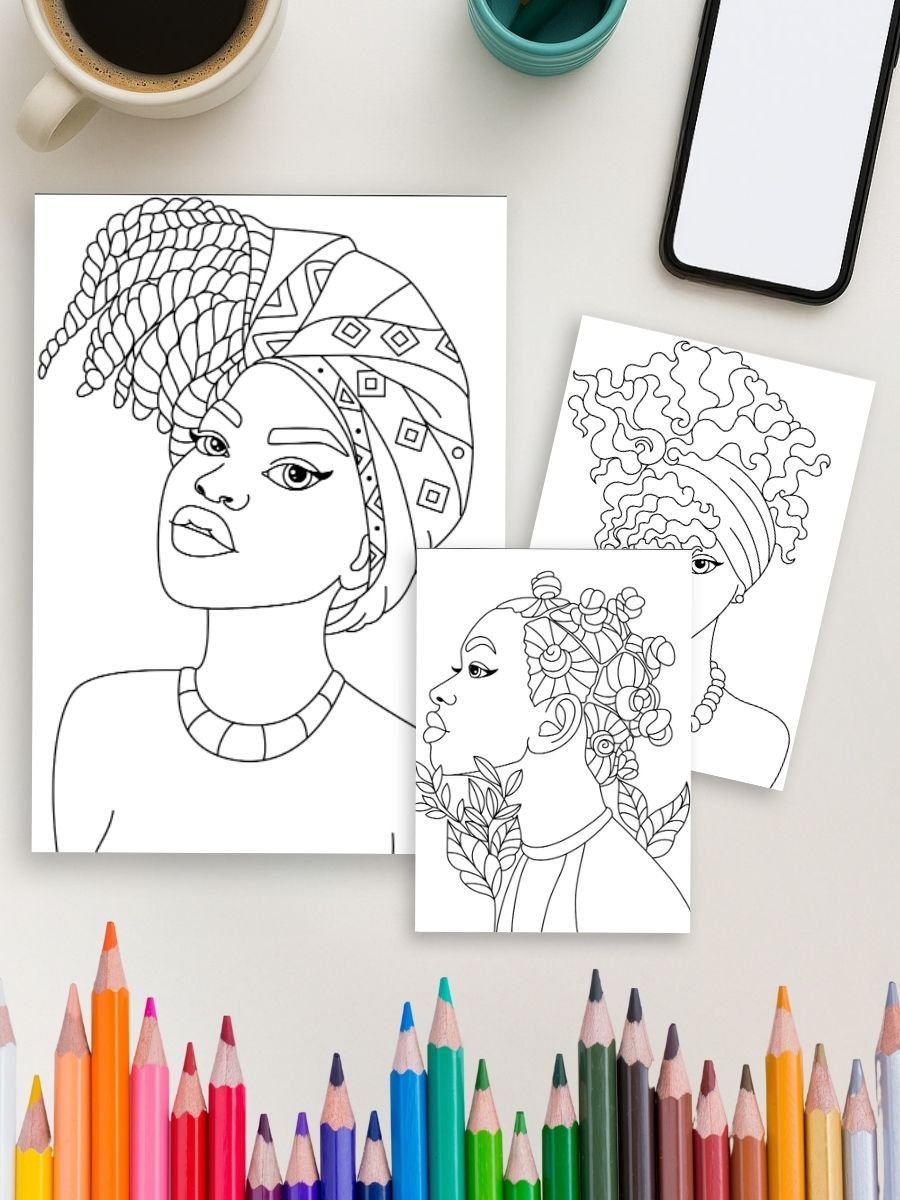 Beautifully Bold – 48 Black Girl Coloring Pages - Image 4