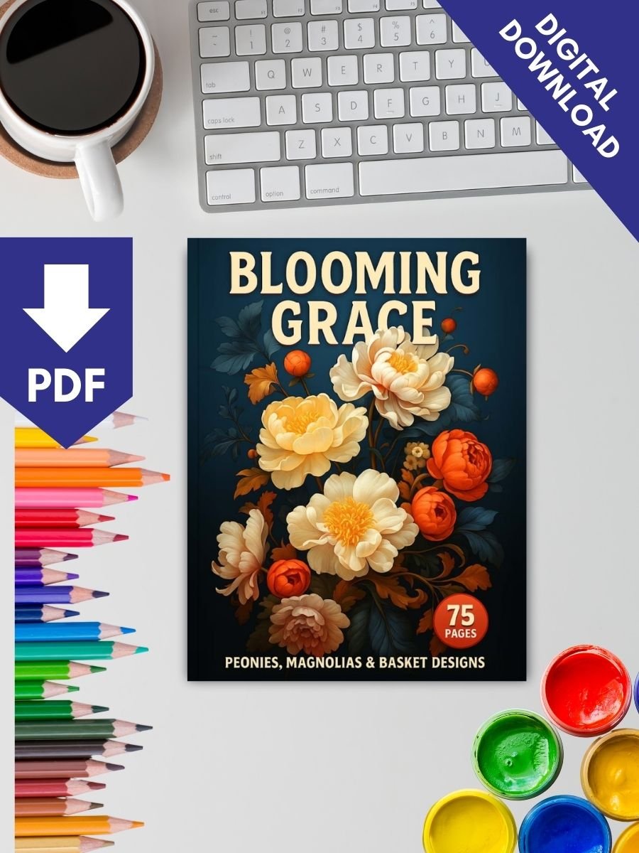 Blooming Grace – 75 Peonies, Magnolias & Basket Designs - Image 2