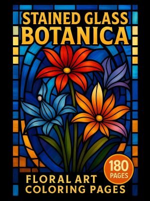 Stained Glass Botanica – 180 Floral Art Pages