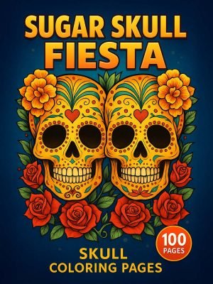 Sugar Skull Fiesta – 100 Coloring Pages